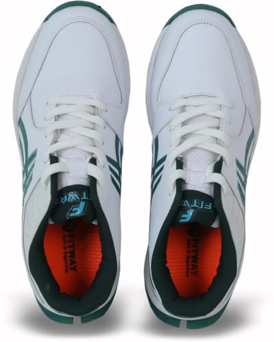 Image of FW Men's Cricket Shoes | Cricket Shoes for Men for Training & Practice | Studded Grip Sports Shoes with Lace-Up Design | Outdoor Cricket Footwear