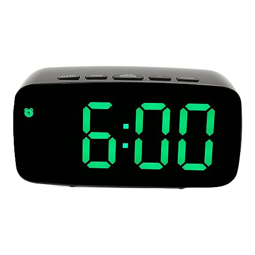 ACOGEDO Reloj con Espejo, Pantalla Grande, Reloj Despertador Digital, Electrónico LED para Mesita de Noche, Escritorio, Alimentado por USB AAA M, Despertador Digital, con Espejo, LED,