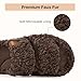 EverFoams Womens Fuzzy Open-toe Slippers Soft Comfy Memory Foam Indoor House Shoes Elegant Mocha, 5-6 US