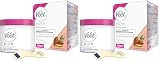 Veet Pure Zuckerpaste mit Arganöl - Sugaring Paste für die Haarentfernung an Körper & Gesicht - 1 x 250 ml inkl. Holzspatel & Stoffstreifen (Packung mit 2)