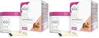 Veet Pure Zuckerpaste mit Arganöl - Sugaring Paste für die Haarentfernung an Körper & Gesicht - 1 x 250 ml inkl. Holzspatel & Stoffstreifen (Packung mit 2)