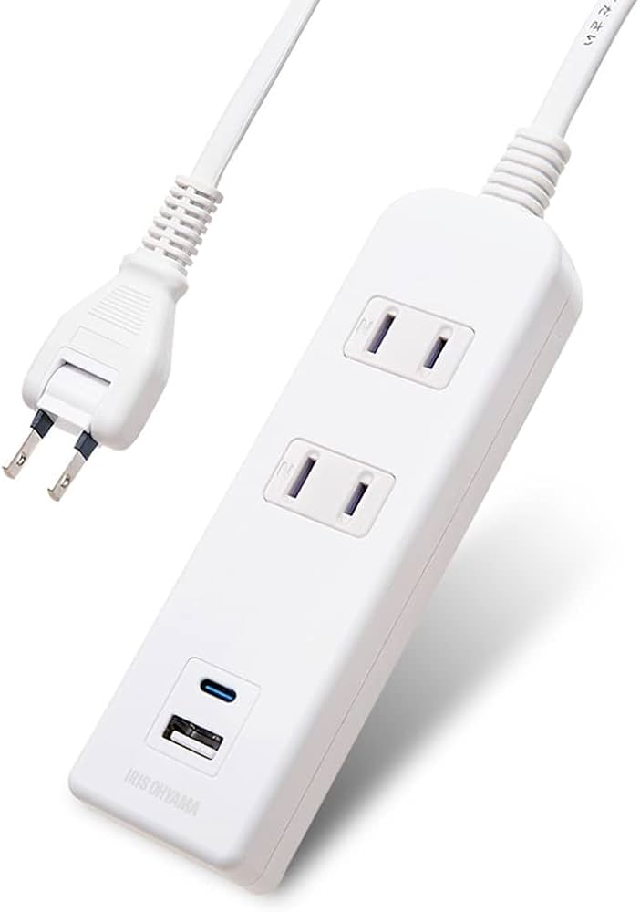 Amazon.co.jp: アイリスオーヤマ 電源タップ usb付き 2m ポート2(USB-A
