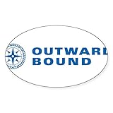 CafePress Outward Bound Compass Rose Sticker Oval Bumper Sticker, Euro Oval Car Decal