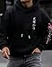 Elyora Mens Fleece Japanese Graphic Hoodies, Fashion Pullover Sweatshirt with Hood, Casual Cotton Blend Long Sleeve Fall Winter Streetwear (US, Alpha, Large, Regular, Regular, Black, Cherry Blossom)