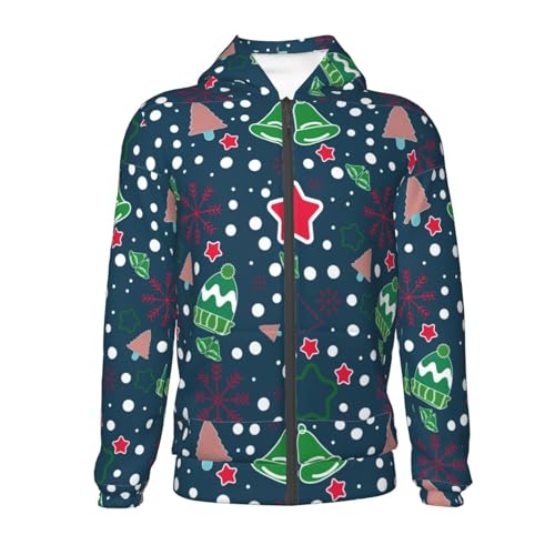 Christmas Kids Pullover Hoodies Boys Zip Up Sweatshirts Girls Athletic Clothes with Pocket2