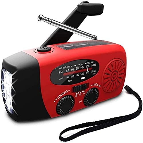 緊急ラジオ天気 AM/FM/世帯と屋外用の気象ラジオ、 導いた懐中電灯、ボトルオープナー