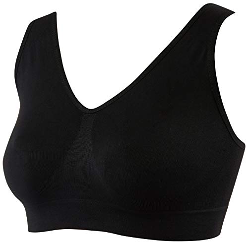 Kit 3 Tops Alças Largas, Hanes, Feminino, Preto, M