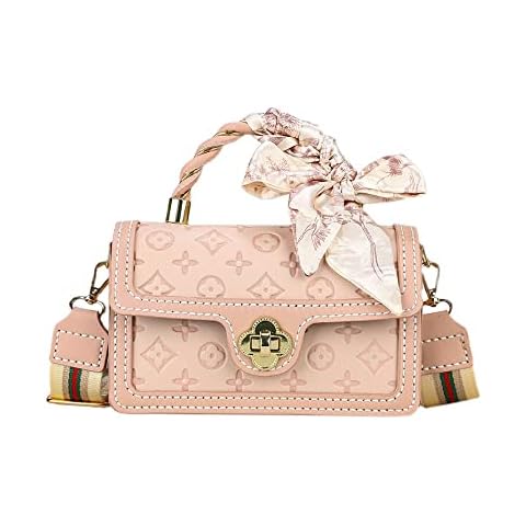 Amoui DIY Leather Handbag Hand Sewing Tool Material Making Kit Ladies Shoulder Bag Handmade Craft Gift (pink) Cover