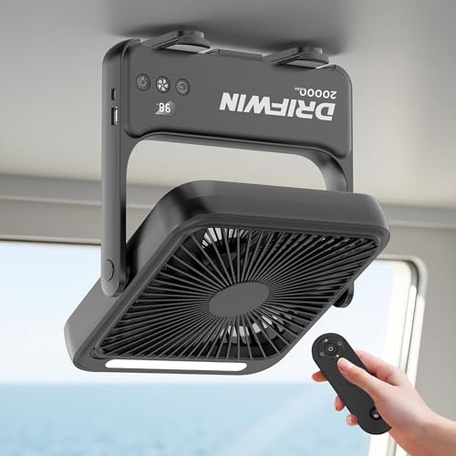20000mAh Magnetic Cruise Approved Fan with Night Light Ultra-Slim Travel Fan 4-Speed Hook Design Portable Fan for Cruise Ship Cabin Bedroom Sleeping Camping Travel & Cruise Essentials 2026