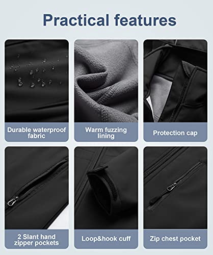Image of CREATMO US Women's Lightweight Waterproof Long Softshell Tactical Jacket Fleece Lined Windbreaker