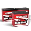 CYCLENBATT 3 Pack 12V 100Ah Mini Lithium Battery, 15000 Cycles Lifepo4 Battery 12V with Low-Temp Protection Built in 100A BMS, 100Ah Lithium Battery Great for Trolling Motor, RV, Marine, Off-Grid
