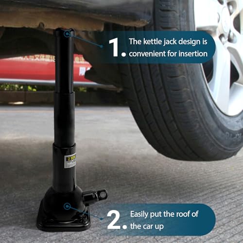 Image of RYANSTAR RACING 2 Ton Heavy Duty Spiral Jack & Stand Combo for Trucks /SUVs - 4000 lb Capacity, 7.08 inch-15.35 inch Lift, Compatible with F150, Silverado, Ram, Toyota 4x4