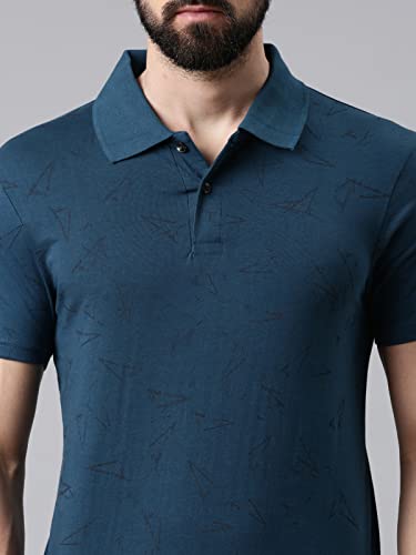 Image of KRYPTIC Men's Ultra-Soft Cotton Rich Casual Printed Half Sleeve Regular Fit Classic Polo T-Shirt - Soft, Cool & Stylish Everyday Wear