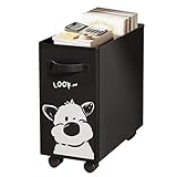 Contenitori portaoggetti con ruote: contenitore alto e sottile, maniglia leggera per cestello, scaffali per ufficio mobili | Cestelli portaoggetti pieghevoli per giocattoli Lavanderia Scaffale angolar