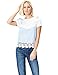 Produktbild Amazon-Marke: find. Damen Unterhemd aus Spitze, Blau (Blue Striped), 44, Label: XXL