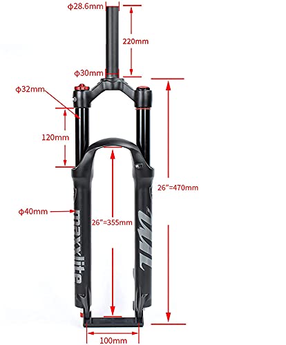 NBMNN Forcella Ammortizzata MTB, 26 Pollici