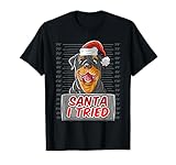 rottweiler cappello di babbo natale buon natale cane x-mas dogs maglietta