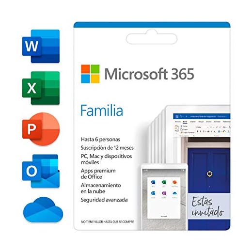 Microsoft 365 Familia | Suscripción anual | Para 6 PCs o Macs, 6 tabletas incluyendo iPad, Android, o Windows, además de 6 teléfonos | Box