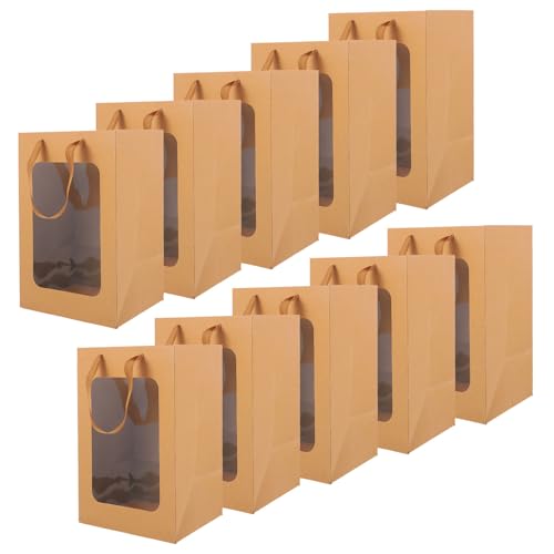 Pochettes Cadeau Transparentes Kraft Élégants pour Présents Raffinés