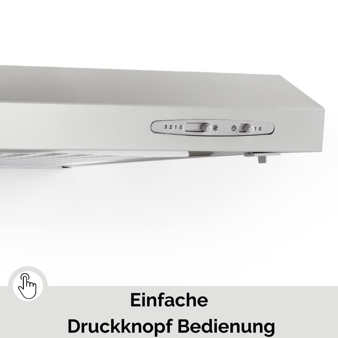 PKM UBH5000H2 Unterbauhaube Dunstabzugshaube 60cm Silber LED-Beleuchtung Abluft Umluft