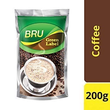 BRU Green Label Coffee Powder, 200g Pouch