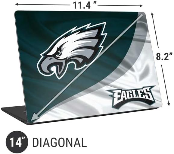 Skinit Laptop Decal Skin Compatible with Universal Laptop 14in (11.4 x 8.2in) - Officially Licensed NFL Philadelphia Eagles Design