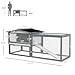 leoglint Large Rabbit Hutch Outdoor, 2-Tier 61