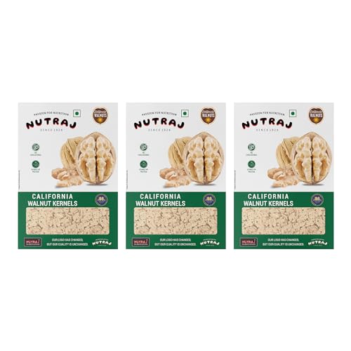 Image of Nutraj California Walnut Kernels 750gm (250gm x 3) Pack Without Shell | Akhrot Giri | Dry Fruits and Nuts | Grocery Items.