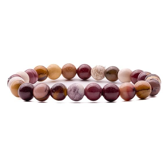 D'Vine Natural Gemstone Bracelets For Men & Women – Rose Quartz & Onyx Healing Energy Beads – Handmade Layered Crystal Bracelet Set - View #4