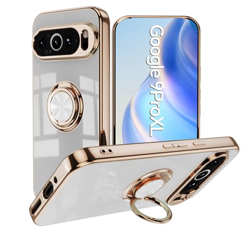 ILING Case for Google Pixel 9 Pro XL with 360 Degree Ring Kickstand