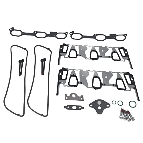 Image of Partsflow Engine Intake Manifold Gasket Set Compatible With Buick Century, Regal, Chevy Beretta,Lumina For Olds Achieva, Olds Cutlass Supreme, Pontiac Grand Am 3.1L,3.4L 615-206