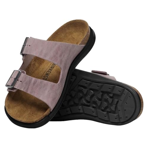 Birkenstock Womens Arizona CT With Oiled Leather Sandals (Lavender, US Footwear Size System, Adult, Women, Numeric, Medium, 6)2