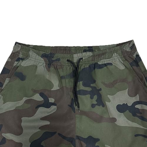 Mens Camo Cargo Pants Regular Fit Workout Pants Elastic Waist Drawstring Sweatpants Loose Fashion Hiking Sweatpants2