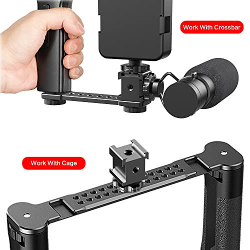 Nuobake Camera 3-Side Hot Shoe Mount Adapter 360 Degree Swivel Triple Cold Shoe Bracket For Monitor Microphone Led Video Light Compatible With Sony Canon Nikon Dslr Compact Camera Vlog Film #TOP4