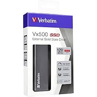 Verbatim Vx500, externe SSD-Festplatte, 120 GB, USB 3.1 Gen 2-Controller, 500 MB/s Lesegeschwindigkeit inkl. USB-C- und USB A-Kabel, Store n Go - spacegrau – Ansicht 6