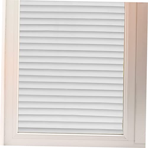 Película estática para ventana con patrón de persianas blanca miniatura 3