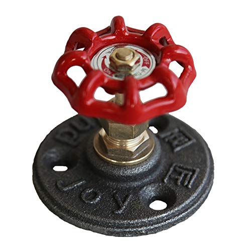 Douup Tuyau Industriel Portemanteau Porte-Bagages, Robinet Poignée Valve Sol Hooks Manteau Et Son Chapeau Bride, Steampunk Tuyau Noir Portemanteau, Vestibule Crochet Hat