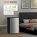 Sweetcrispy 3.2 Cu.Ft Mini Fridge with Freezer Small Refrigerator Single Door Adjustable Thermostat Energy-efficient Low Noise, Compact Fridge for Bedroom, Office, Dorm (Silver Door)