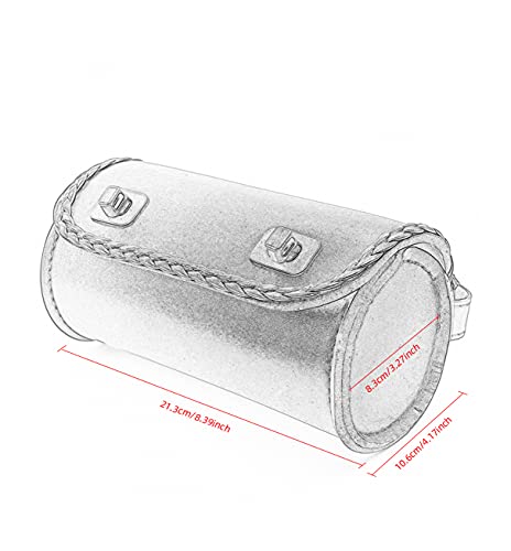 Bolsa Mini para Horquilla de Moto de Cuero PU Negra miniatura 6