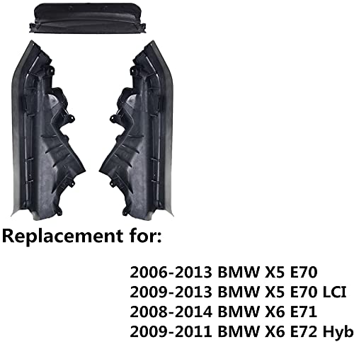Wflnhb 3Pcs Engine Upper Compartment Partition Panel Replacement For Bmw X5 X6 E70 E71 E72 #TOP4
