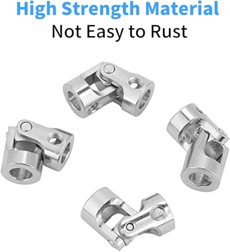 4 Stücke Universal Joint Wellenkupplung, Metall Wellenkupplungmotoranschluss DIY Lenkung Universalgelenk für Anschluss von Modellautos, Robotern(5×6mm)