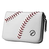 [rebolld] 野球ボール革財布 カードウォレット ホワイト ハンドステッチ リボルド 野球モチーフ 革財布