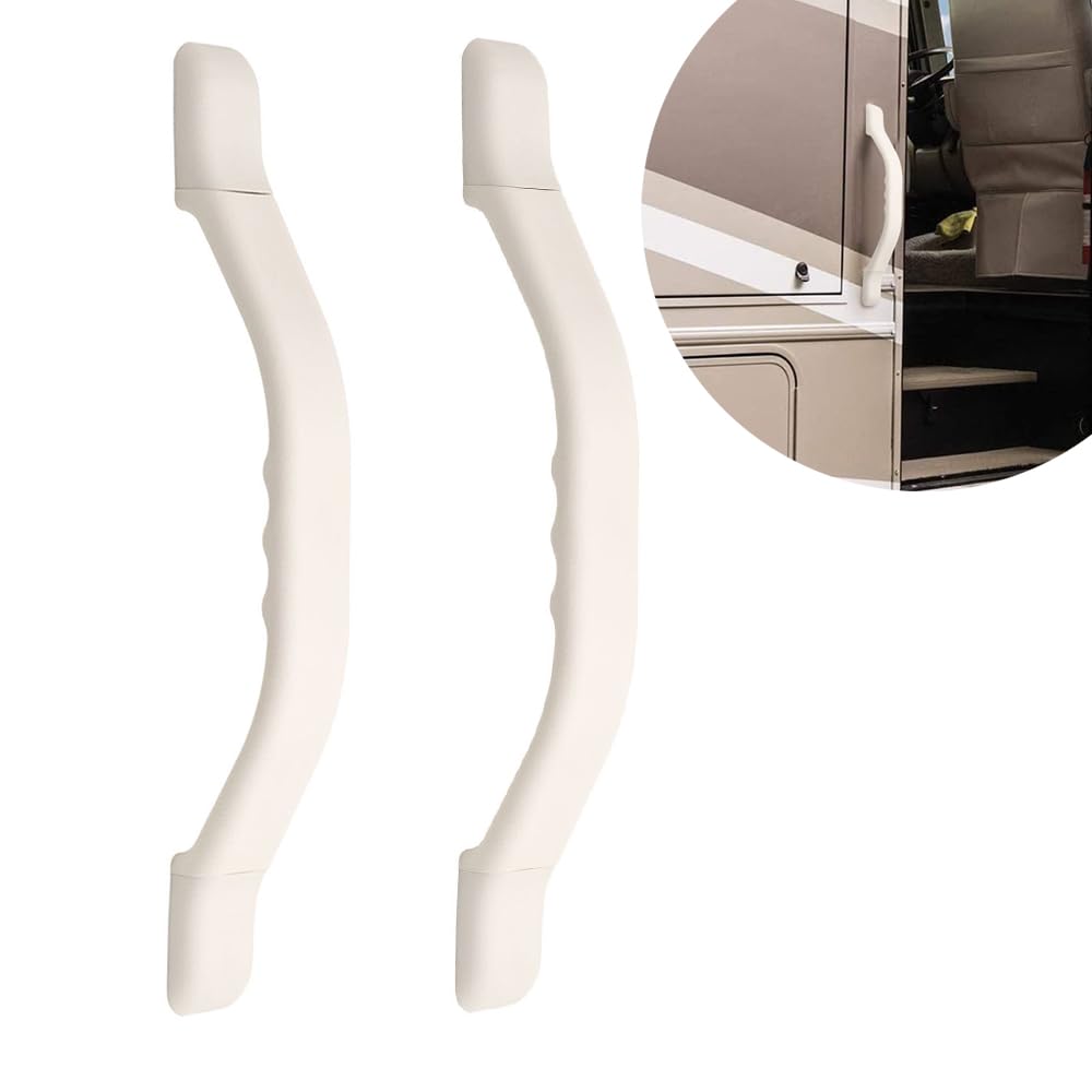 NAIERDI2 Pack RV Door Handle Grab Bar 11", Assist Handles for RV Motorhome Trailers, Anti-Slip Grab Bars for Shower, Bearing Load 100KG, Weather Resistant Polypropylene Material