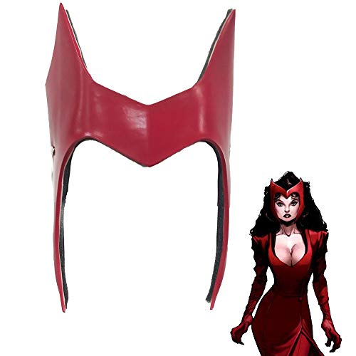 Máscara de látex de bruja escarlata Wanda Maximoff casco accesorios de cosplay disfraz de fiesta...