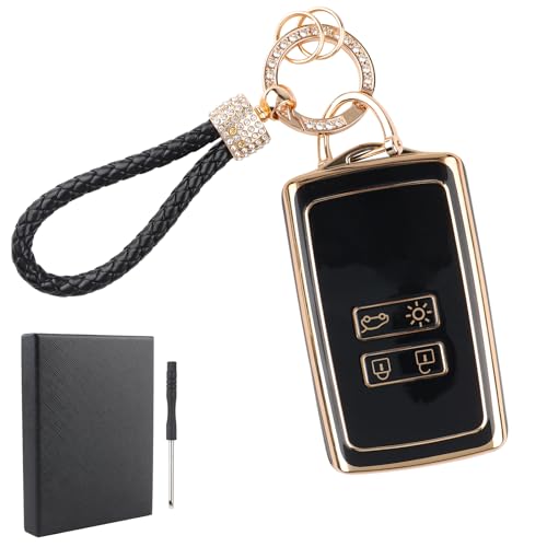 4 Tasten Autoschlüssel Hülle Silikon für Renault Clio Espace 5 Master Bus Megane Koleos Kadjar Captur Arkana Talisman Dacia Duster Auto Schlüssel Schutz Schlüsselhülle mit Schlüsselanhänger – Schwarz., 8.99 €