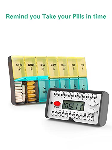 Image of Fullicon Electronic Pill Reminder, Multiple Alarm Medication with 6 Alarms A Day