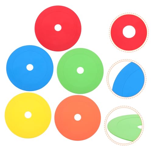 YARNOW 5pcs Soccer Training Sign Discs Non Slip Flat Cones for Sports Drills Durable Markers for Football Basketball Baseball for Site Boundaries Training Courses3