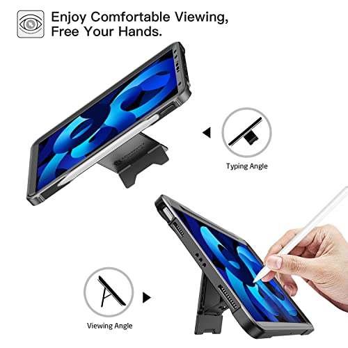 Ztotop Case For Ipad Air 5Th/4Th Generation 10.9 Inch 2022/2020,Ipad Pro 11" 2018 1St Gen,Built-In Screen Protector,Shockproof Cover With Pencil Holder + Kickstand For Ipad Air 5/4 10.9 Inch,Black #TOP4
