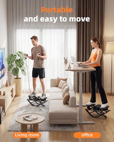 Image of Rock Fitness Stepper for Exercise at Home, Motion Stair Stepper with Resistance Bands for Full Body Workout, Aerobic Workout Machine Fitness Equipment