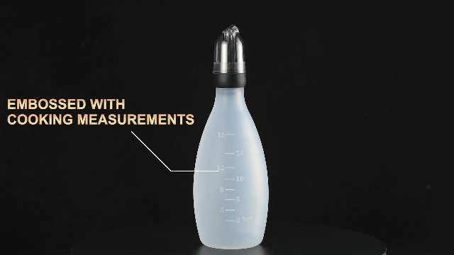 Silicone Pastry Brush, All-in-One Silicone Basting Brush with Sauce Bottle, Heat Resistant BBQ Accessories and Cooking Gadgets, BPA-Free Oil Dispenser for Cooking, Baking, Grilling (Orange)